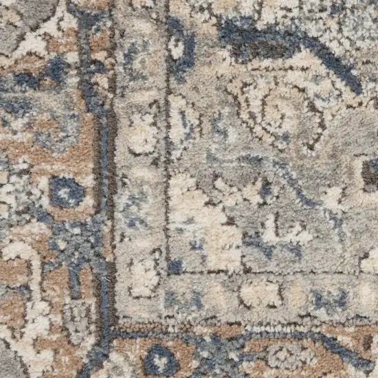 Ivory Floral Power Loom Area Rug Photo 9
