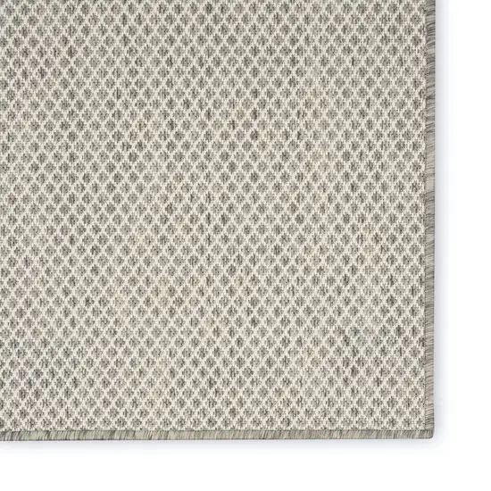 Ivory and Silver Indoor Outdoor Area Rug Photo 7