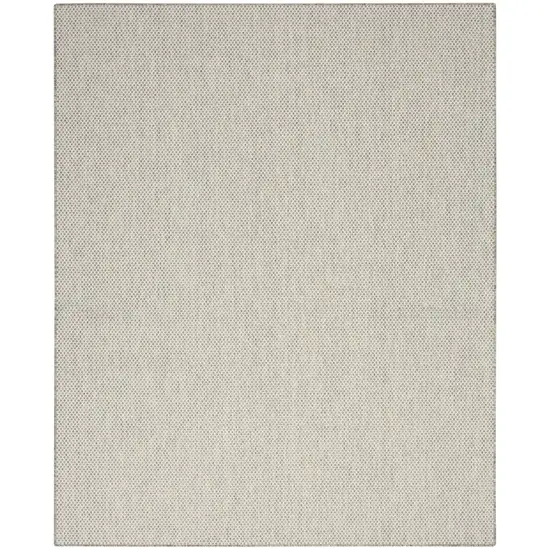Ivory and Silver Indoor Outdoor Area Rug Photo 2