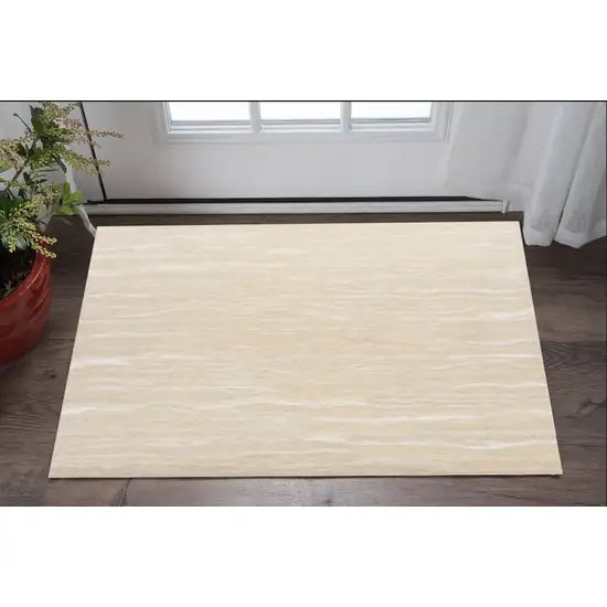 3'X5' Ivory Hand Tufted Abstract Indoor Area Rug Photo 2