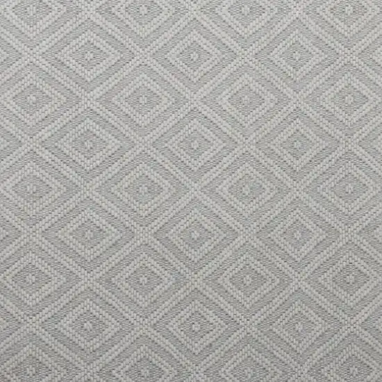Ivory Wool Geometric Hand Woven Area Rug Photo 4