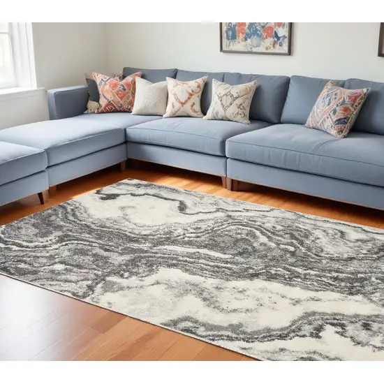 Ivory Shag Area Rug Photo 1