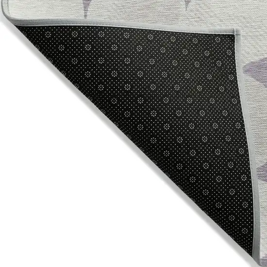 Lavender Beige And Ivory Abstract Washable Indoor Outdoor Area Rug Photo 4