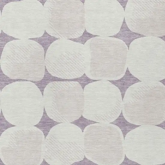 Lavender Beige And Ivory Abstract Washable Indoor Outdoor Area Rug Photo 6