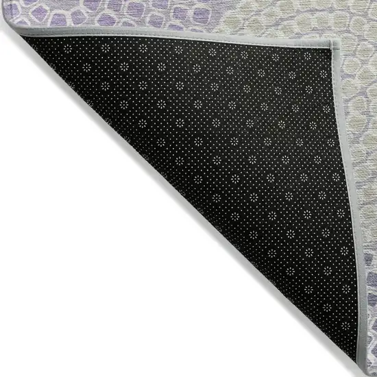 Lavender Purple And Gray Geometric Washable Indoor Outdoor Area Rug Photo 4
