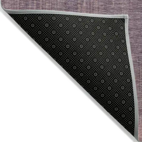 Mauve And Dark Purple Striped Washable Indoor Outdoor Area Rug Photo 4