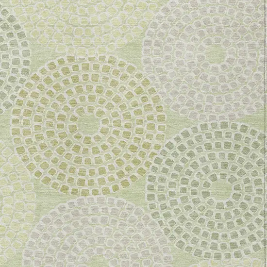 Mint Green And Light Purple Geometric Washable Indoor Outdoor Area Rug Photo 7
