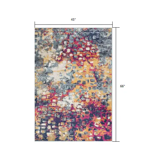 Multicolored Abstract Painting Area Rug Photo 2