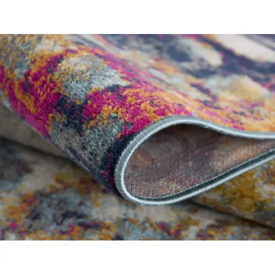 Multicolored Abstract Painting Area Rug Photo 9
