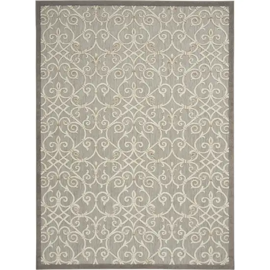 Gray And Ivory Indoor Outdoor Area Rug Photo 1