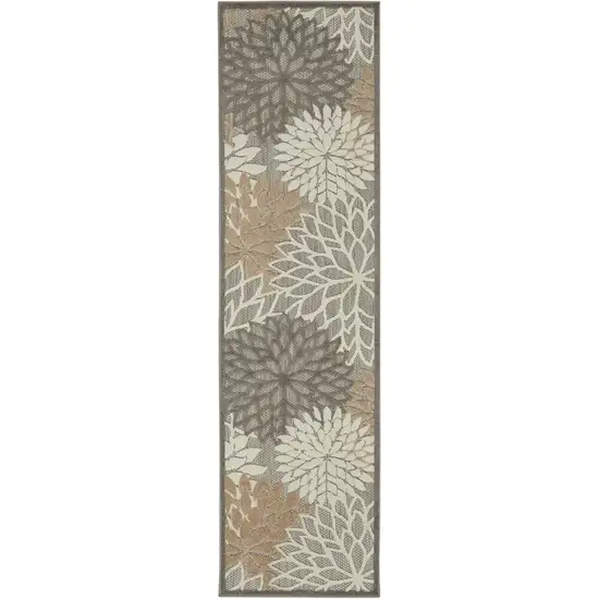 Natural and Gray Indoor Outdoor Runner Rug Photo 1