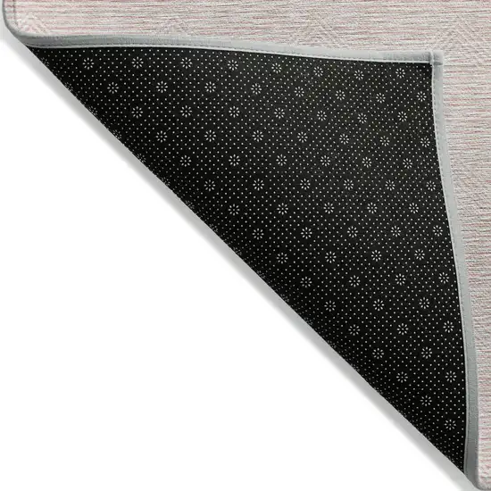 Pink And Gray Geometric Washable Indoor Outdoor Area Rug Photo 3