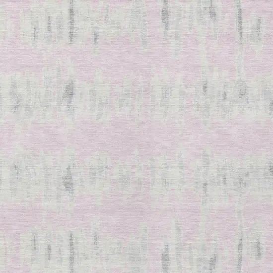 Pink And Gray Striped Washable Indoor Outdoor Area Rug Photo 6