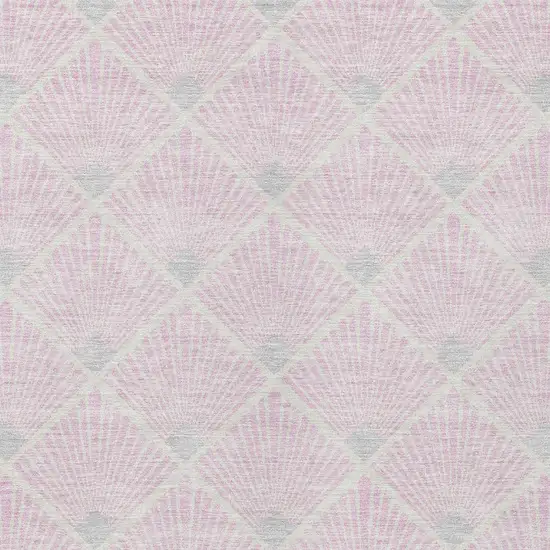 Pink Gray And Ivory Geometric Washable Indoor Outdoor Area Rug Photo 6