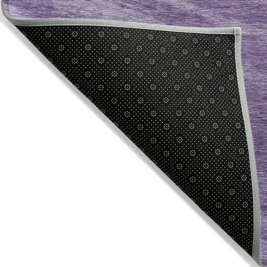 Purple And Ivory Abstract Washable Indoor Outdoor Area Rug Photo 4