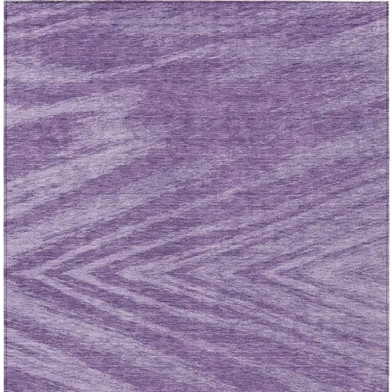 Purple And Ivory Abstract Washable Indoor Outdoor Area Rug Photo 7
