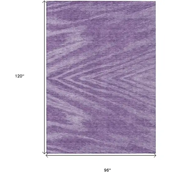 Purple And Ivory Abstract Washable Indoor Outdoor Area Rug Photo 3