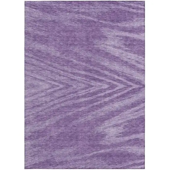 Purple And Ivory Abstract Washable Indoor Outdoor Area Rug Photo 7