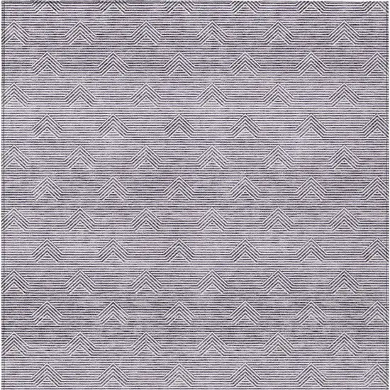 Purple And Ivory Geometric Washable Indoor Outdoor Area Rug Photo 7
