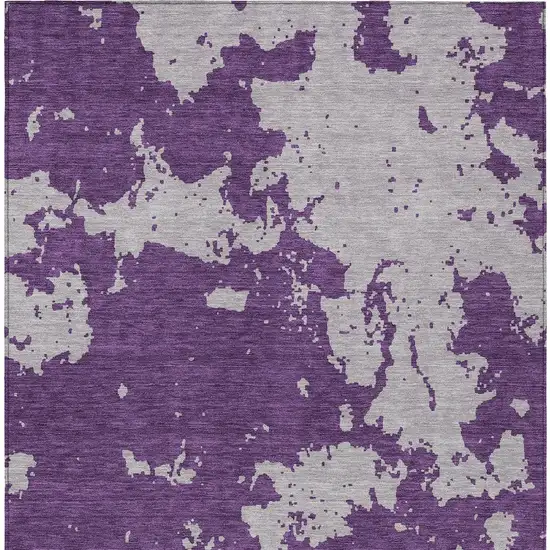 Purple And Lavender Abstract Washable Indoor Outdoor Area Rug Photo 7