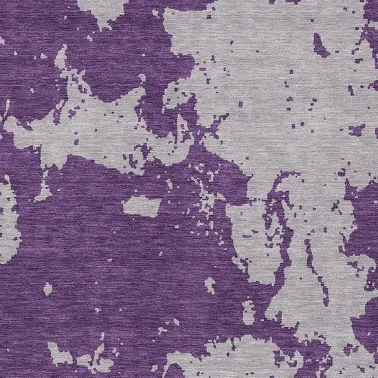 Purple And Lavender Abstract Washable Indoor Outdoor Area Rug Photo 6