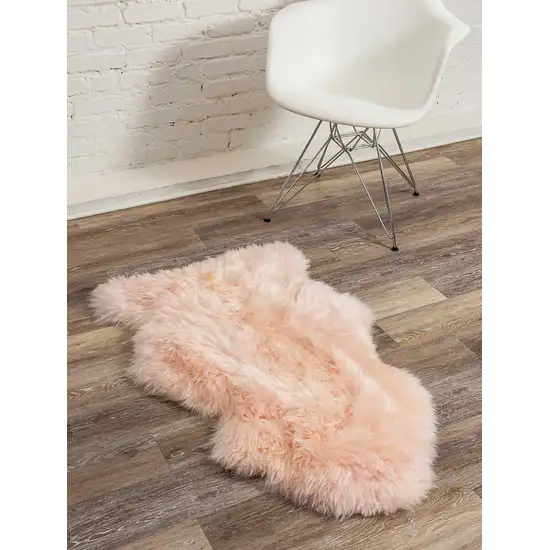 Rose New Zealand Natural Shearling Sheepskin Rug Photo 5