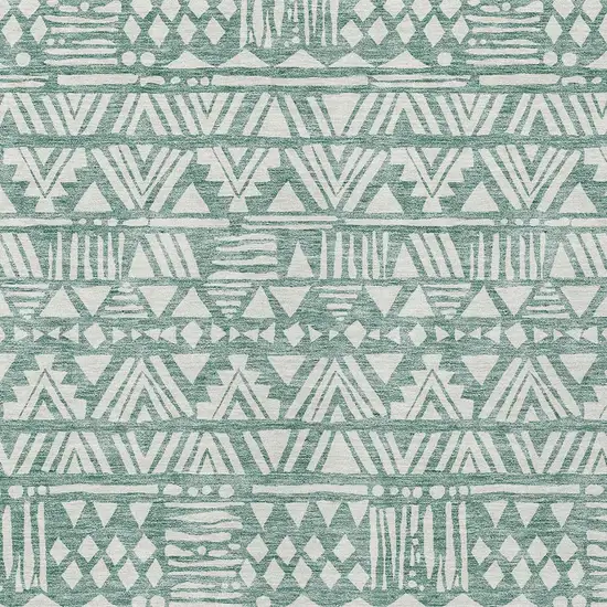 Sage And Ivory Southwestern Washable Indoor Outdoor Area Rug Photo 7