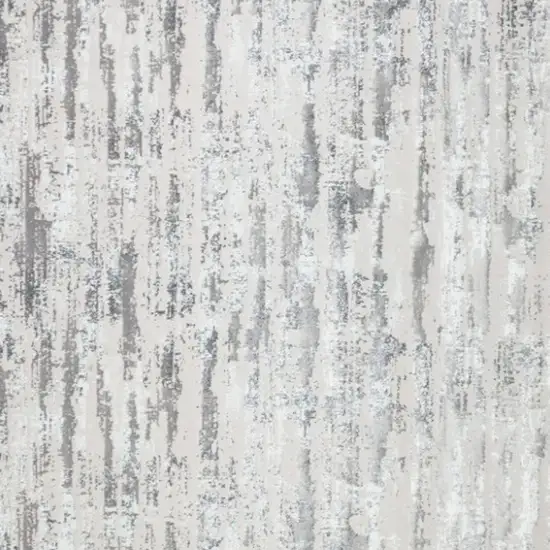 Black and Off White Abstract Washable Non Skid Area Rug Photo 5