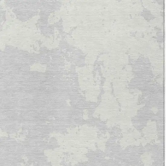 Silver And Gray Abstract Washable Indoor Outdoor Area Rug Photo 6