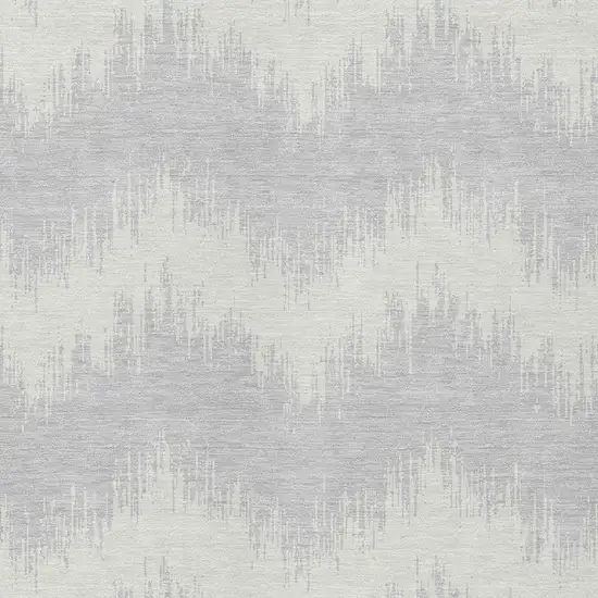 Silver And Gray Chevron Washable Indoor Outdoor Area Rug Photo 6