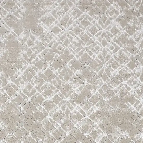 Silver Gray And White Abstract Stain Resistant Area Rug Photo 4