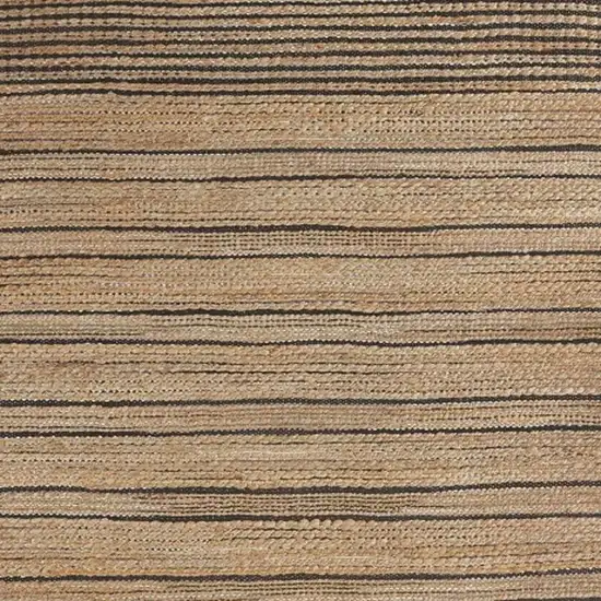Tan And Black Jute Flatweave Handmade Area Rug Photo 8