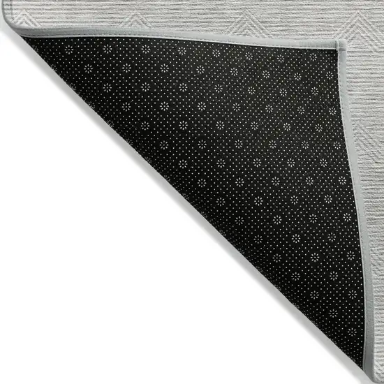 Taupe And Ivory Geometric Washable Indoor Outdoor Area Rug Photo 4