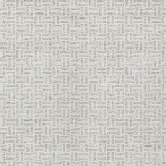 Taupe And Silver Geometric Washable Indoor Outdoor Area Rug Photo 6