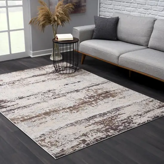 Violet Abstract Striations Area Rug Photo 5